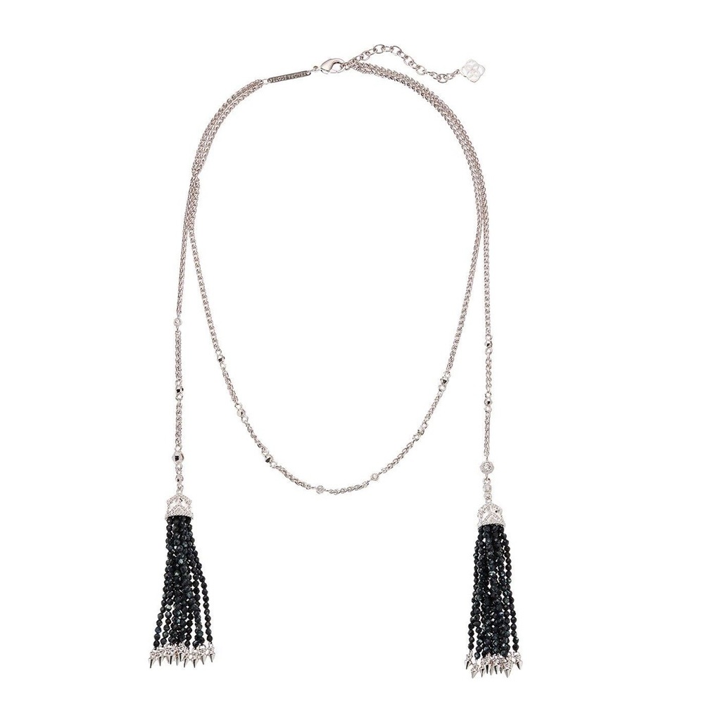 New Kendra Scott Monique Lariat Necklace Silver